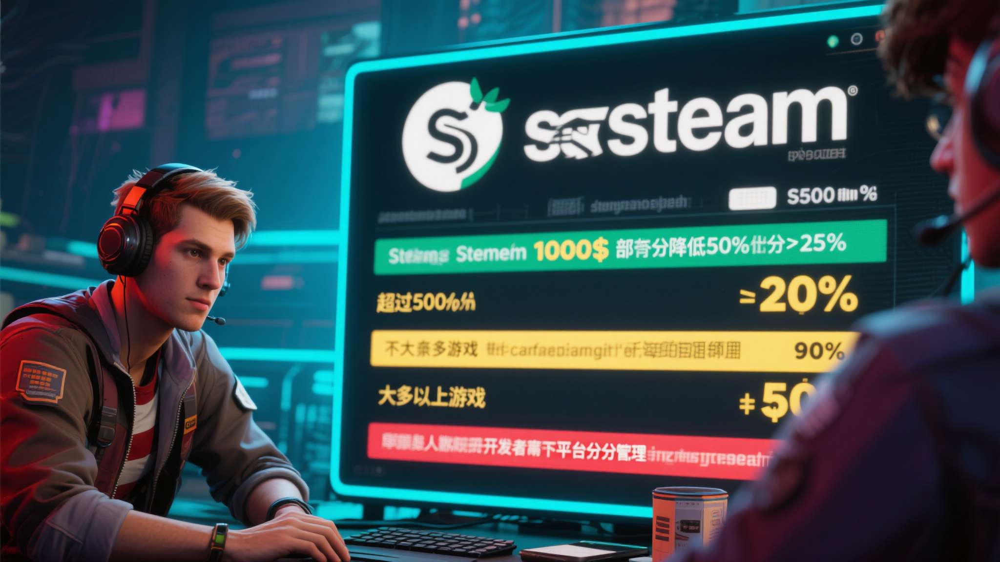 虽然Steam对销售额超过1000万美元的部分降低抽成比例至25%，超过5000